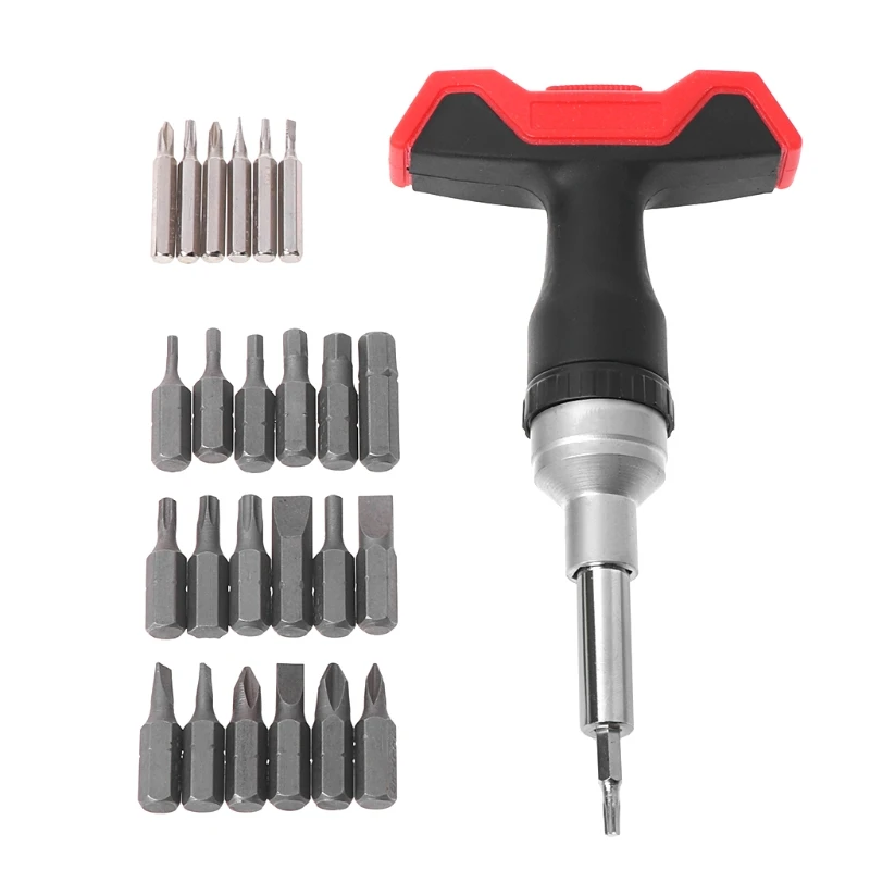

28 Pcs Set Precision Screwdriver Bits T-Shape Handle Kit DIY Repair Hand Tools