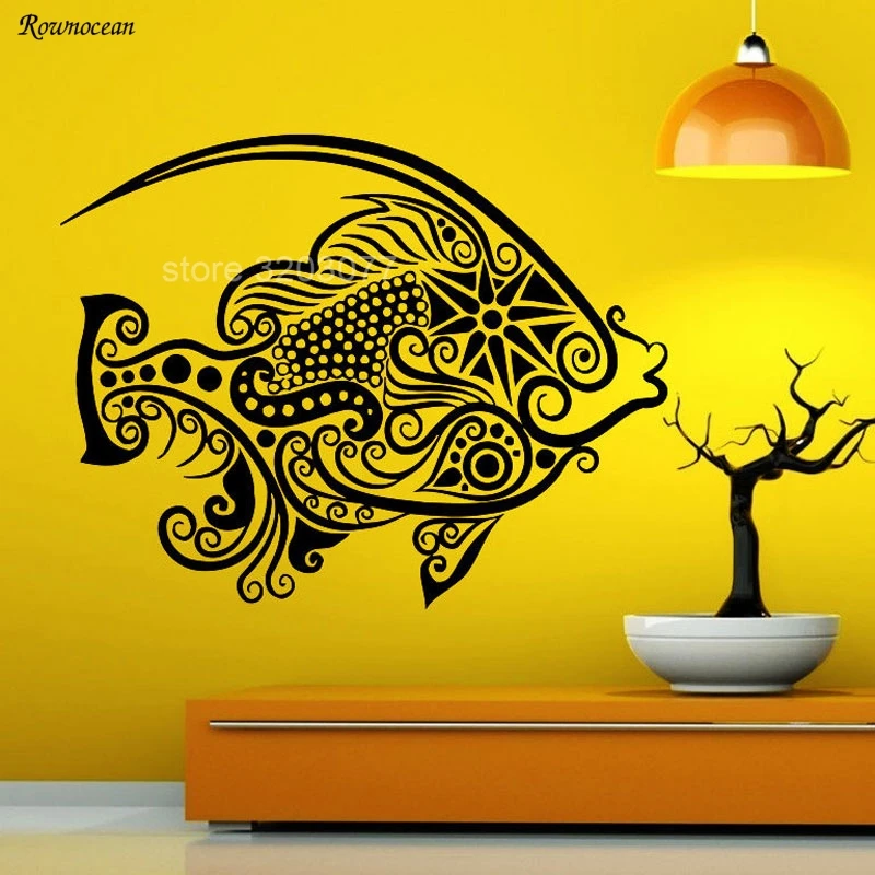 

NAUTICAL Wall Decals Sea Decal Fish Vinyl Sticker Home Bedroom Floral Decor B-06