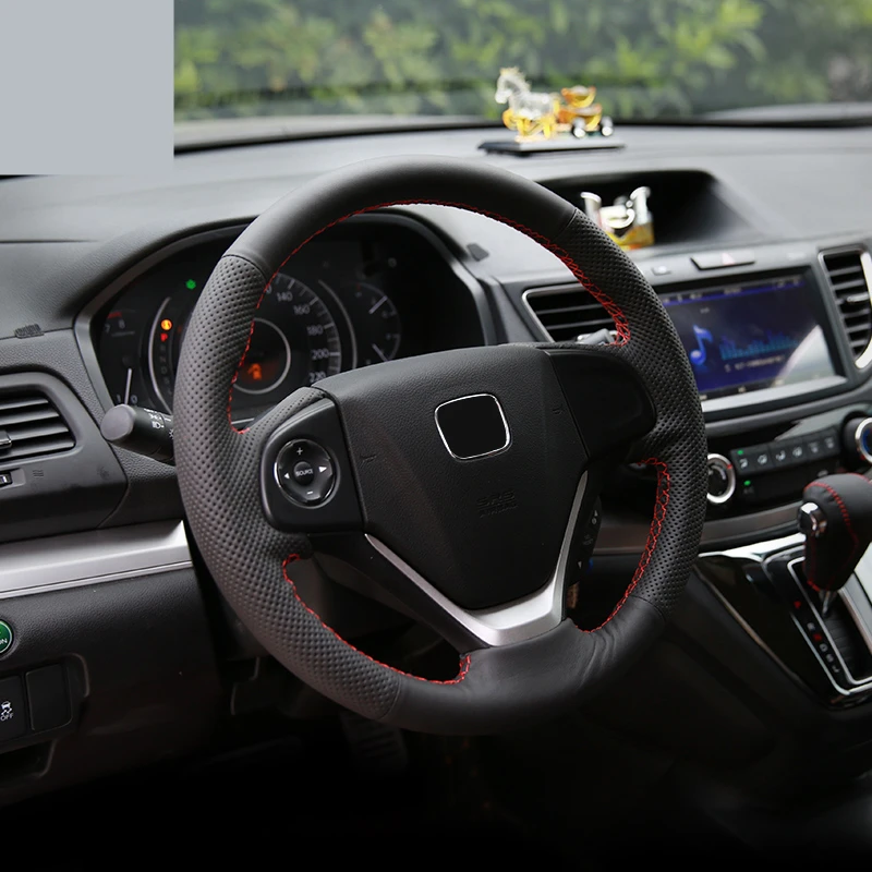 Чехлы на рулевое колесо для Honda CRV чехлы с оплёткой из мягкой кожи аксессуары
