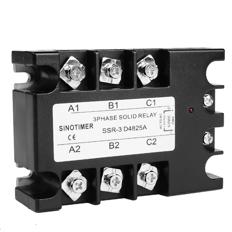 Sinotimer 25A DC AC 3 фазы твердотельные реле SSR D4825A модуль реле|Реле| |