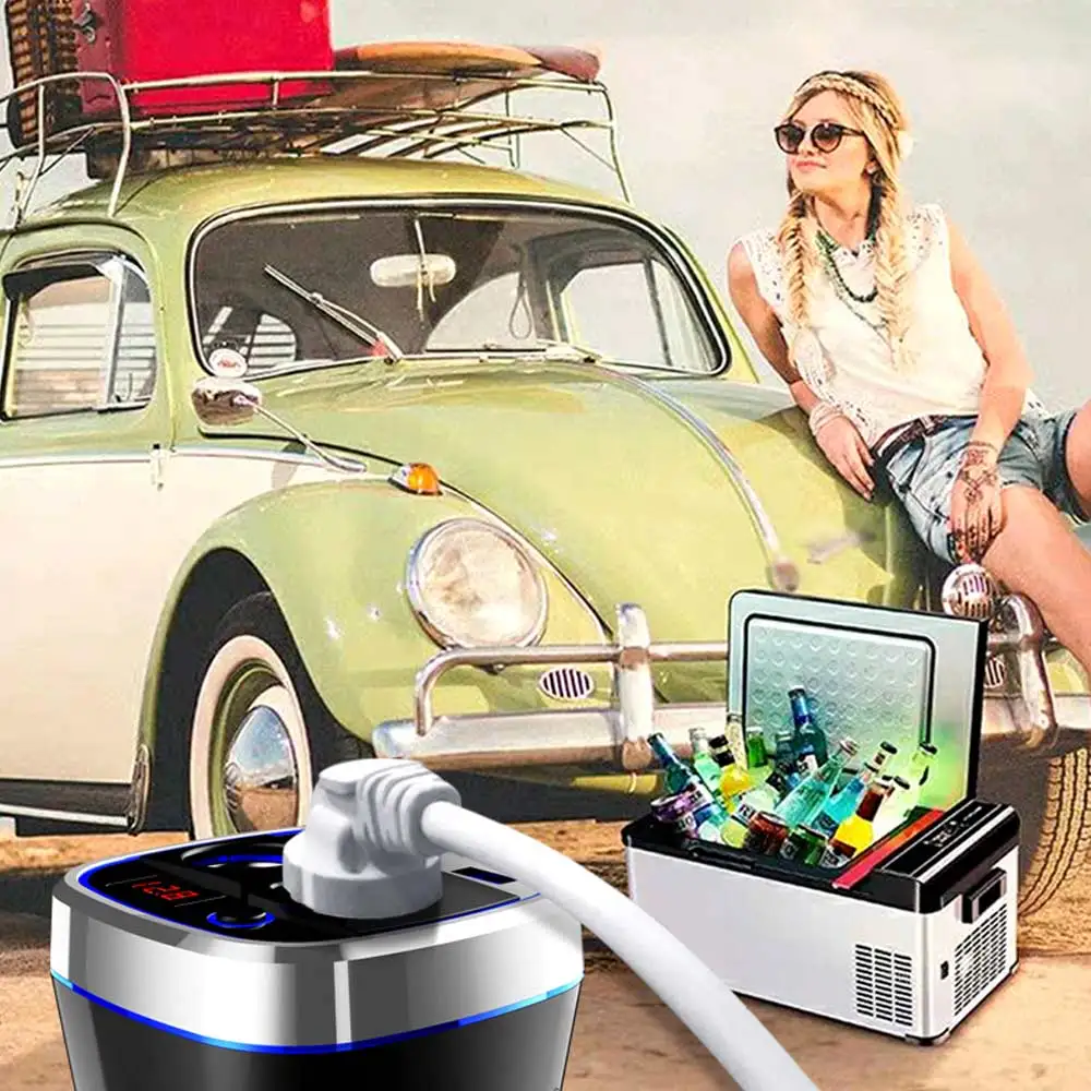 Многофункциональный автомобильный преобразователь мощности 12 В в 220 двойной