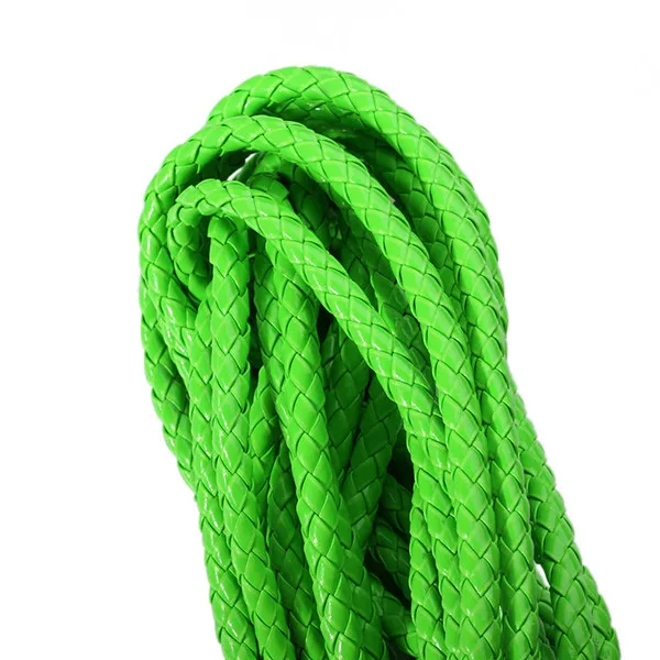 Green 5 м/лот, 11 цветов, диаметр 6 мм, круглый плетеный шнур из искусственной кожи, веревка, ожерелье, браслет для рукоделия, ювелирный материал F2023 - Цвет: Green