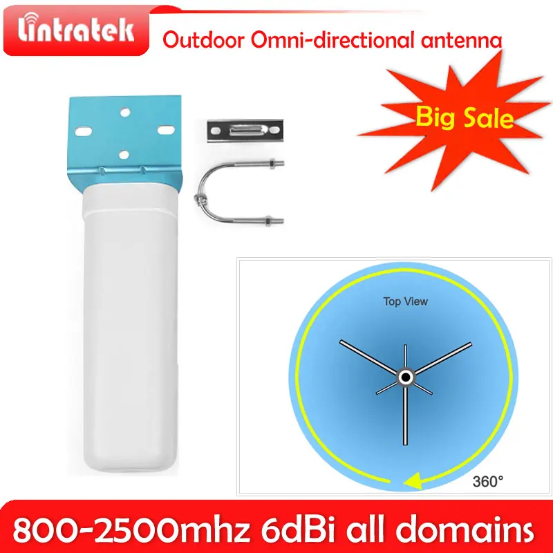 Lintratek 2G 3G 4G трехдиапазонный усилитель сигнала 70 дБ GSM 900 LTE 1800 WCDMA 2100 МГц