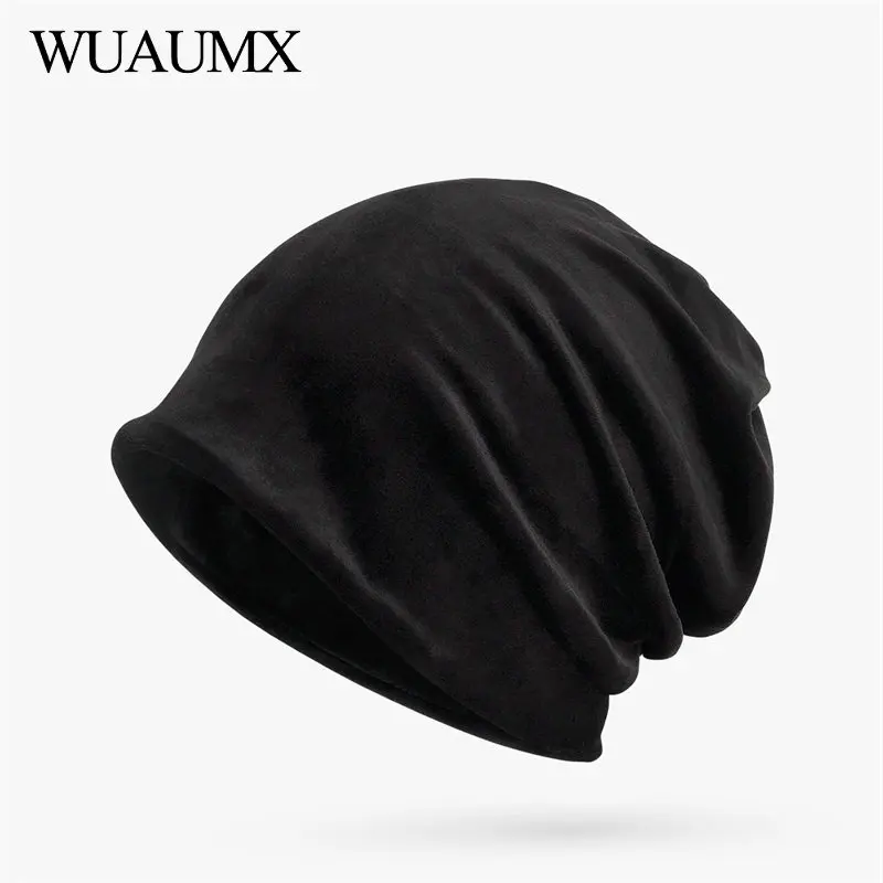 Wuaumx новая зимняя быстрая многофункциональная Шапка-тюрбан однотонные мягкие