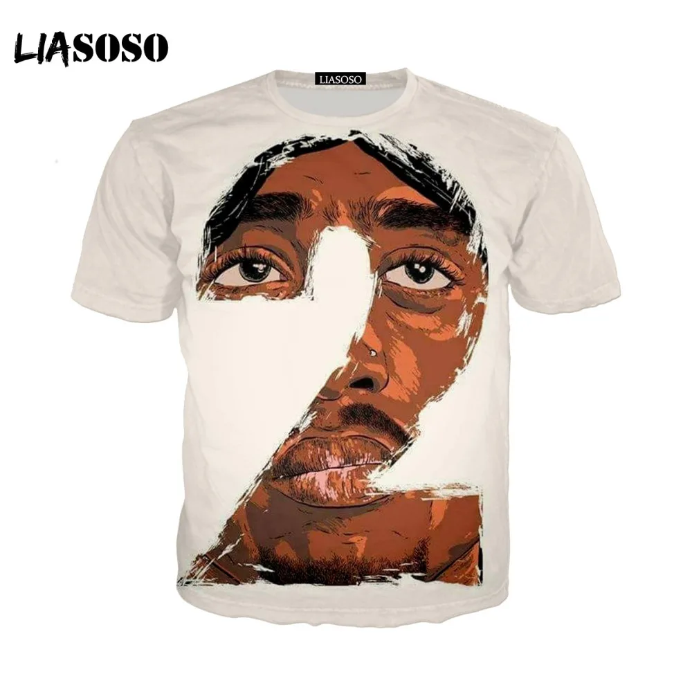 LIASOSO 2pac футболка Shakur rapper хип хоп Magliette Makaveli Snoop Dogg Biggie smallers eminem J Джей Коул z Savage hip hop