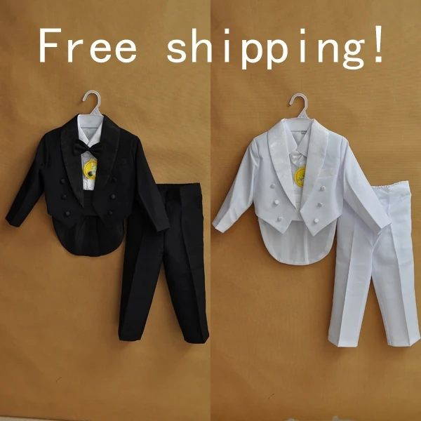 

Baby Wedding Boys Suits Jackets Five Pieces Black 1-4 Y Gentleman Toddler Baby Tuxedo Boys Blazer Jacket Children Clothing Set
