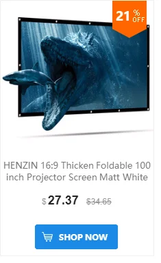 HENZIN 16:9 Портативный 120 дюймов проектор экран 100 дюймов настенный экран для проектора домашний кинотеатр на открытом воздухе проекционный экран