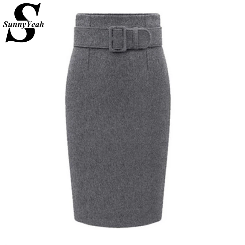 Размера плюс с высокой талией повседневные юбки-карандаш для женщин 2021 Новый