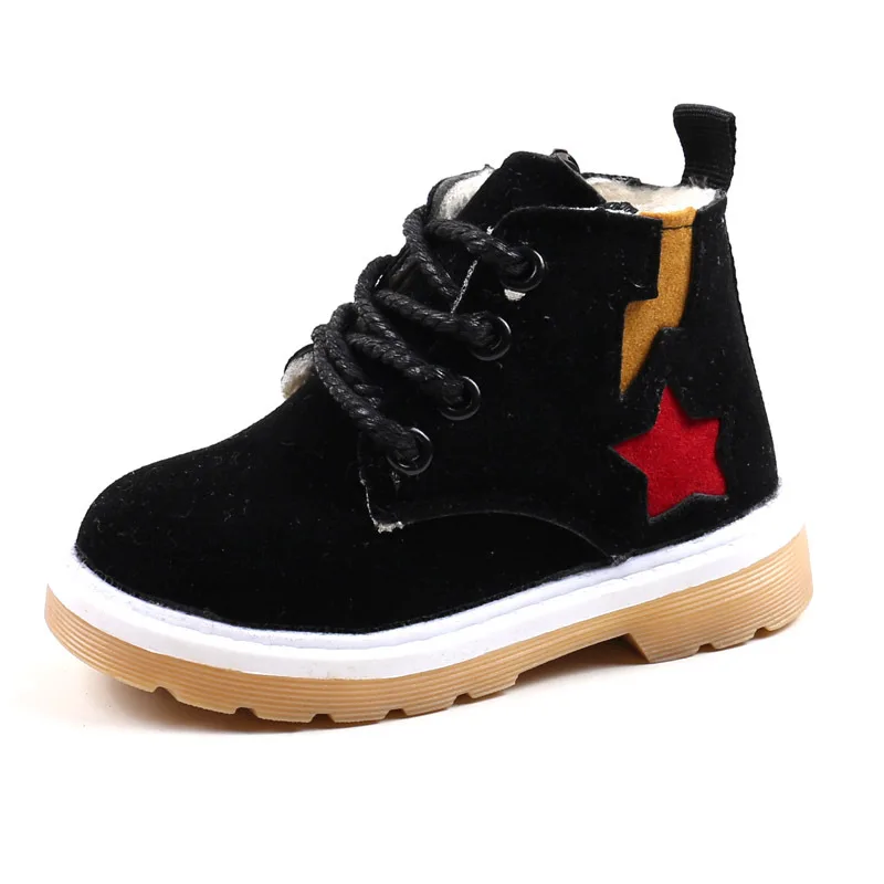 2018 зимние сапоги для девочек и мальчиков модные толстые короткие маленьких