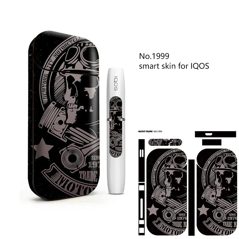 Чехол наклейка Magic Shark из ПВХ с черепом для IQOS 2 4 Plus Защитная пленка + p|Наклейки