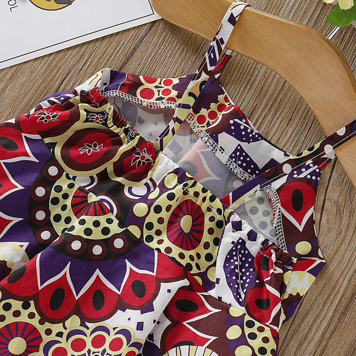 Платье принцессы на бретельках с оборками и цветочным принтом для маленьких