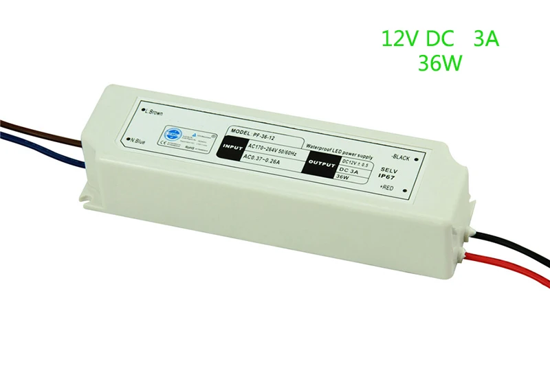 12V 3A 36W Водонепроницаемый Импульсный источник питания трансформатор для