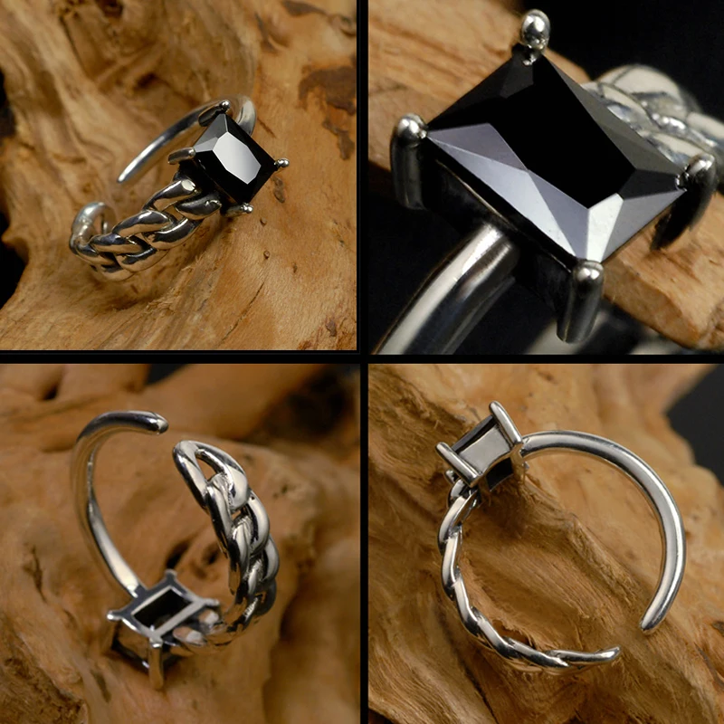 100% Pure 925 Sterling Silver Jewelry Hollow Wove Rings Wide Version Men Sign Ring For Women Special Christmas Gift 1030 | Украшения и