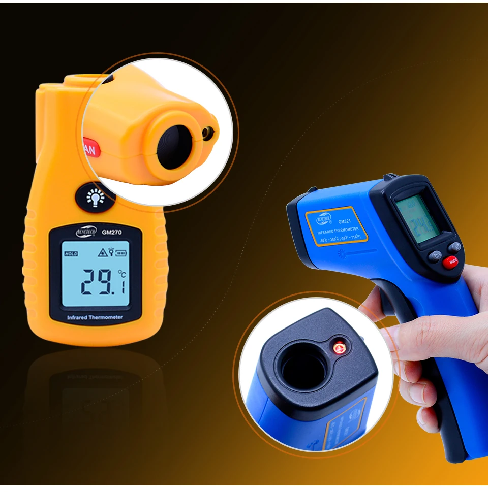 Benetech GM320~ GM900 Цифровой Термометр Пистолет Бесконтактный инфракрасный термометр температура пистолет ИК-термометр промышленные