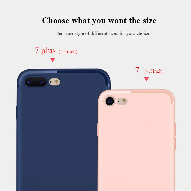 Baixin для iPhone 6 6s 7 plus Чехлы мягкие из кожи TPU силиконовый чехол телефона полное