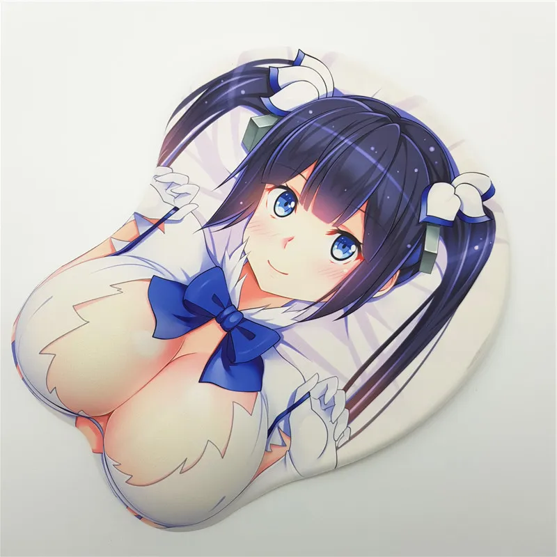 Подземный город для поиска знакомых hestia аниме 3D Oppai коврик мыши на запястье |