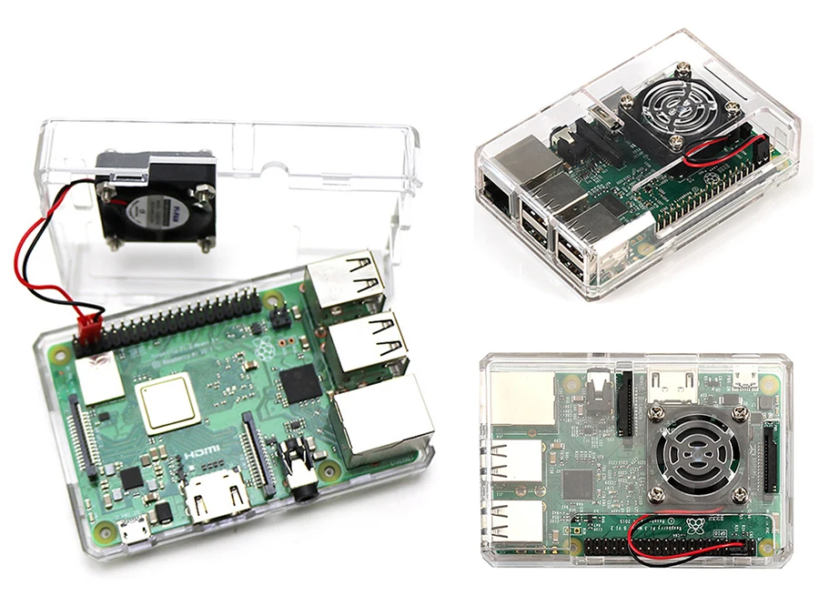 Raspberry Pi 3 Model B Чехол прозрачный для Raspberry Pi 3 Model B+, Pi 3 Модель B