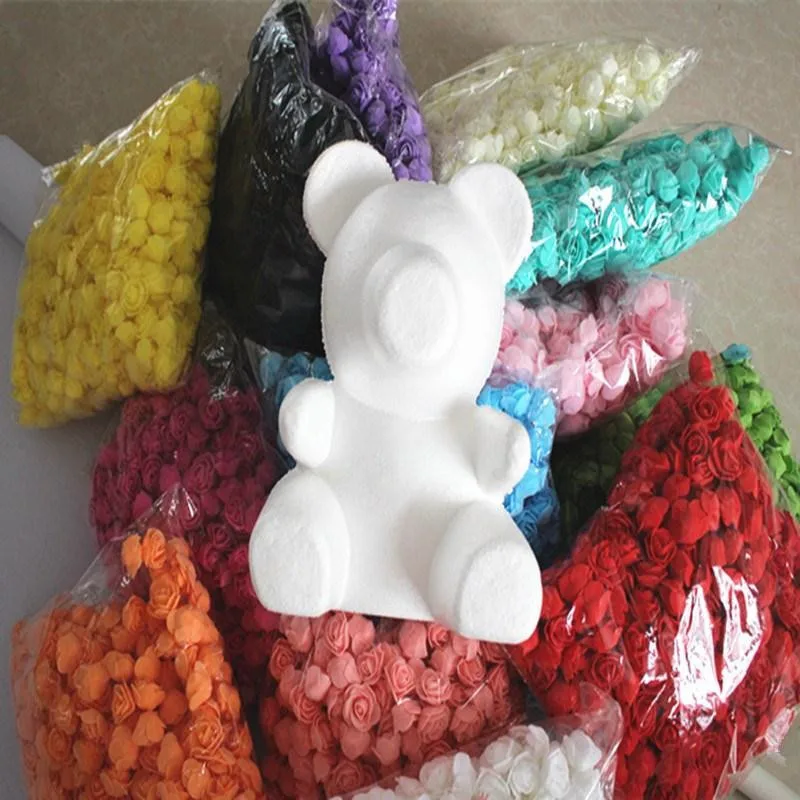 Искусственные цветы 500 шт. украшения для свадебной вечеринки розовый медведь