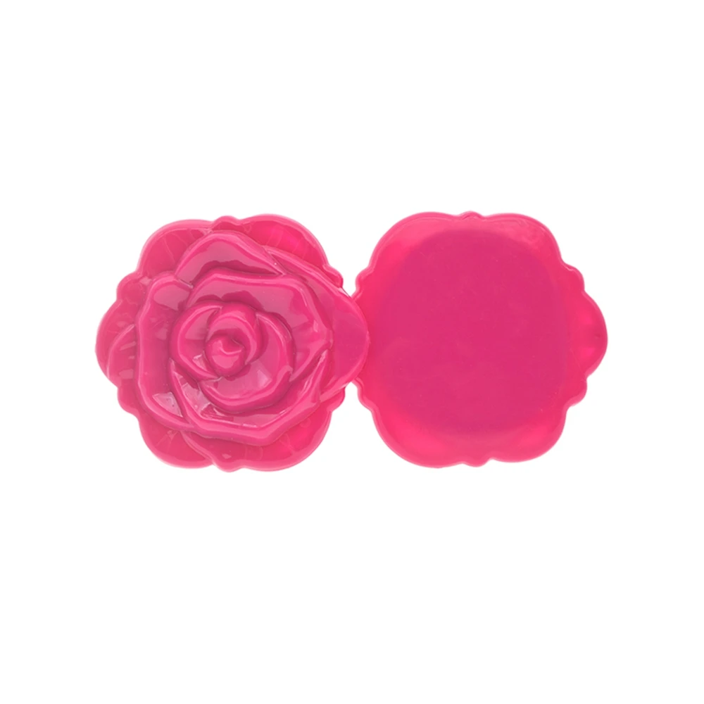 Dolovemk Mini Round Rose Mirror Folding Portable Pocket Double Side Cosmetic |