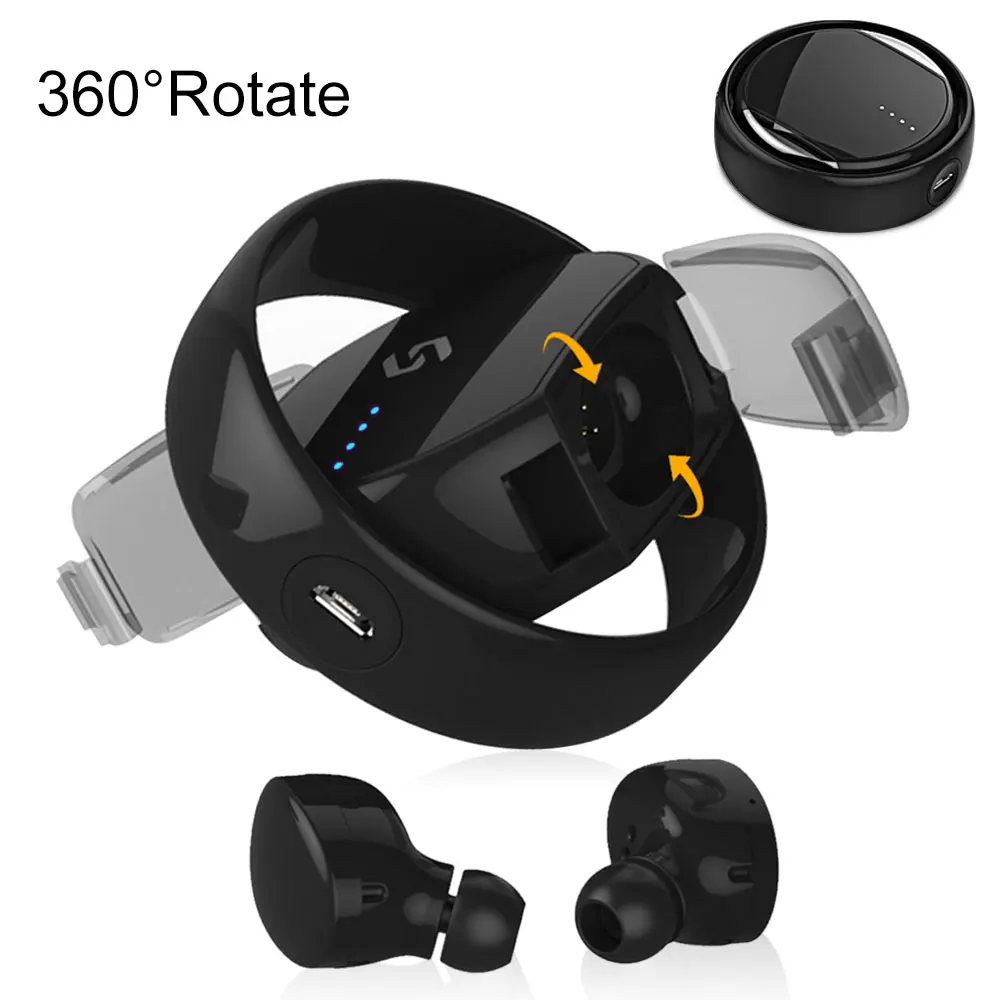 360 градусов вращающиеся беспроводные наушники Bluetooth 5 0 истинные стерео с