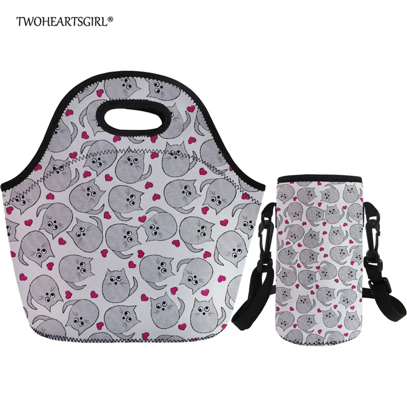 Z4707Z20-Z18 Twoheartsgirl милый, собака, Кот Детский Ланчбокс сохраняющая тепло для еды на пикник сумка для Для женщин детская коробка для завтраков Портативный Герметичная Бутылка случае - Цвет: Z4707Z20-Z18