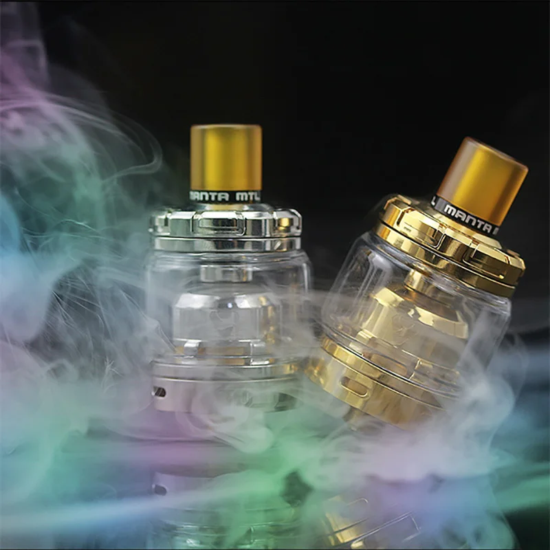 Оригинальный Advken Manta MTL RTA 24 мм с одной катушкой вместимостью 2/3 мл позолоченная