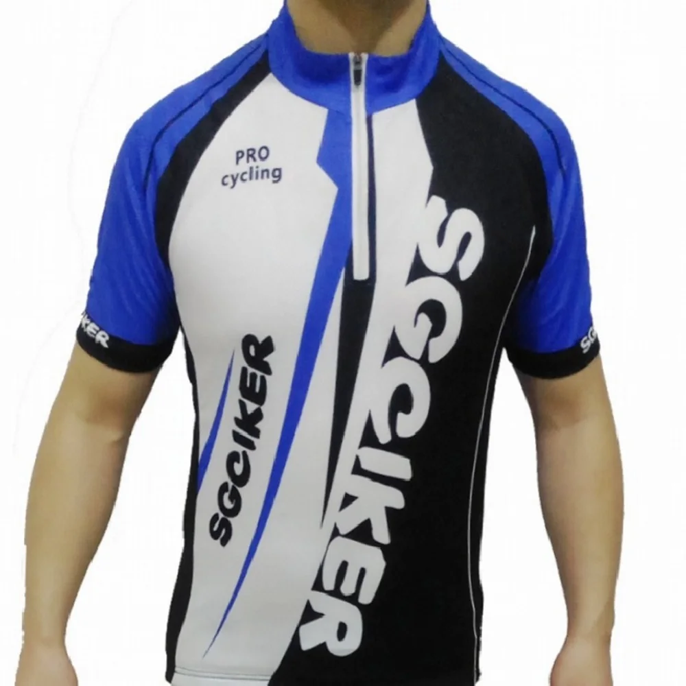 

SGCIKER polyester cycling jerseys summer Bicycle maillot breathable half zip MTB Short sleeve bike clothing Ropa Ciclismo only