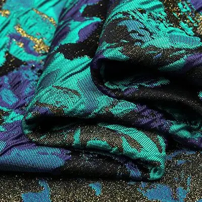 Сине-зеленая Нефритовая новая французская жаккардовая парчовая модная ткань