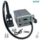 Паяльная станция 1000W220110V QUICK 861DW, тепловая пушка, не требующая свинца, с горячим воздухом, микрокомпьютерная станция для перезарядки температуры, 7 насадок