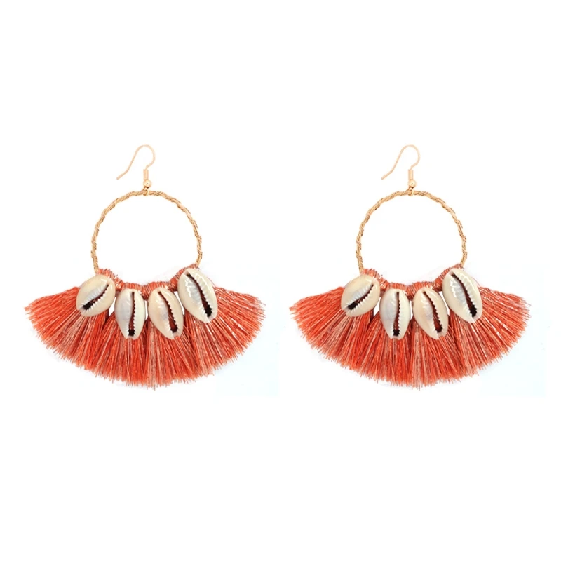 10 Lalynnlys Boho Эффектные серьги с кисточками в виде глаз для женщин и девочек, красочные серьги с бахромой, свадебные ювелирные изделия ручной работы, бижутерия E59561 - Окраска металла: 10