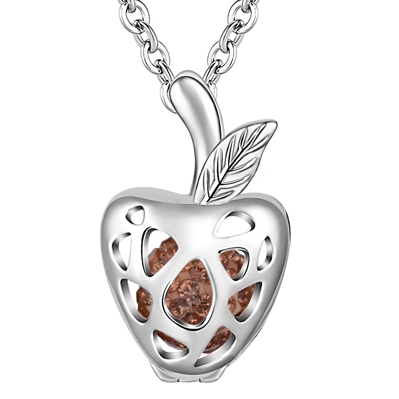 

Eudora Hot Sell Apple Cage Pendant Necklace with High Quality Crystal Necklace for Women Girls Fashion Jewelry Anniversary Gift
