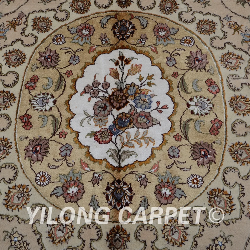 Yilong 9 'x 12' ручной работы иранский ковёр из шелка и шерсти Изысканный тонкий