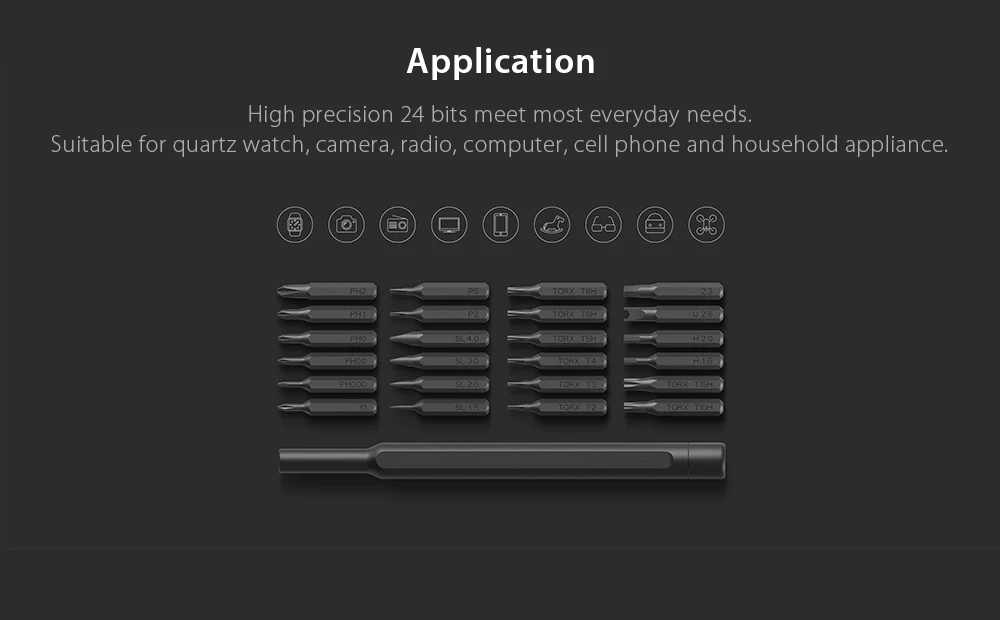 Xiaomi Wiha 24 в 1 прецизионных отверток комплект магнитные биты Xiaomi Smart Home комплект инструментов для ремонта DIY Отвертка Набор для ремонтных работ