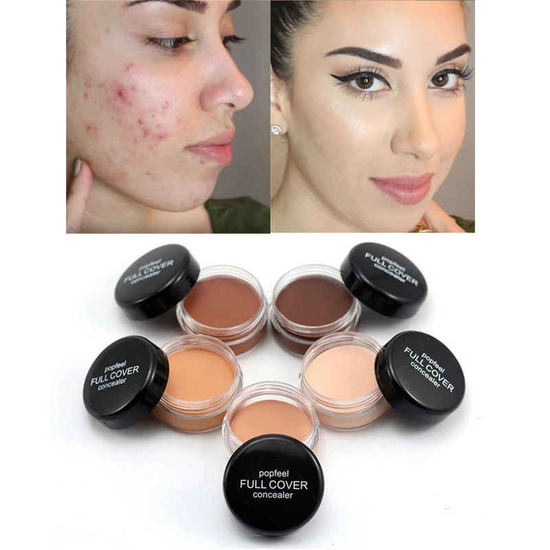Popfeel 5 цветов консилер с полным покрытием крем для макияжа лица губ глаз тональный