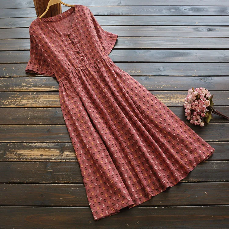 6146 новые летние женские винтажные Хлопковые Платья с коротким рукавом Mori Girl