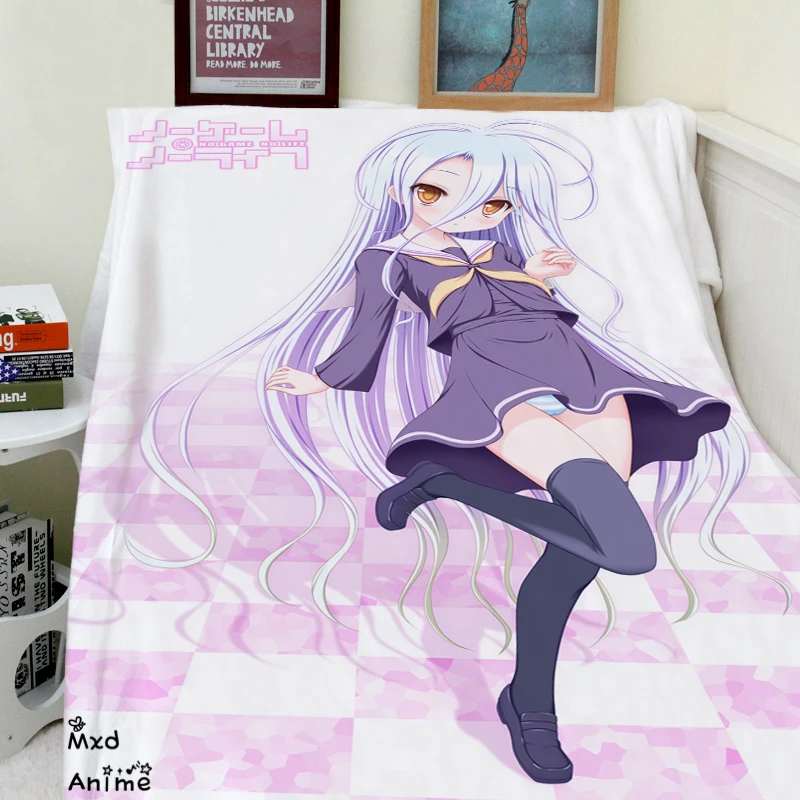 No Game No Life Аниме плед диванное декоративное покрывало Cobertor на диване кровати самолет путешествия теплое одеяло DARLLING IN THE FRANXX DATE A LIVE - Цвет: No Game No Life
