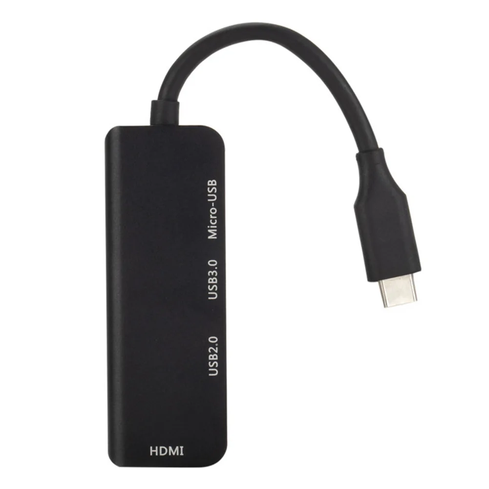 Металлический концентратор USB 3 0 2 адаптер 4 порта Tpye-C для микро игры HDMI черный
