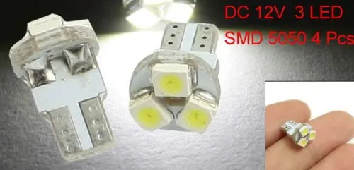 AutoEC 10 x T5 3 led 3528 3md автомобильный яркий индикатор приборной панели для салона 37 58 70