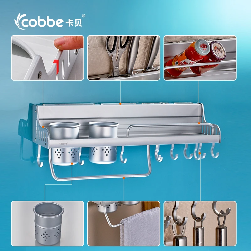 Полка держатель инструмента пространство алюминиевый подвесной стеллаж двойной