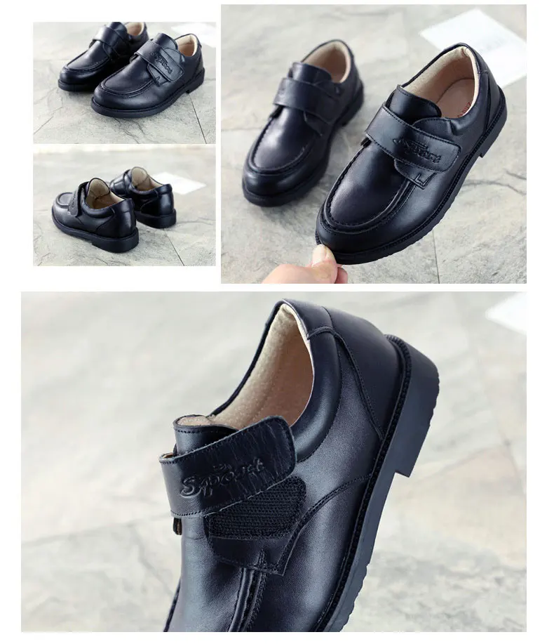 Size26-41 кожаные туфли для мальчиков; цвет черный, коричневый; деловая обувь для студентов; модельные туфли для джентльменов; мягкие костюмы для сцены