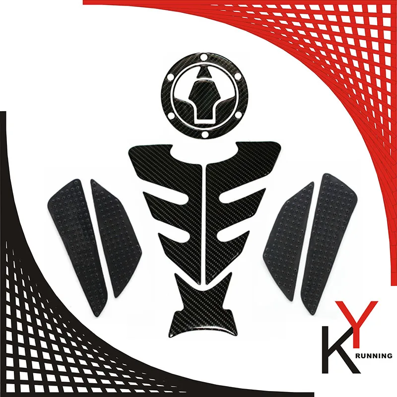 KYRUNNING Carbon 3D ADESIVI MOTO наклейка эмблема защитный бак накладка газовая крышка