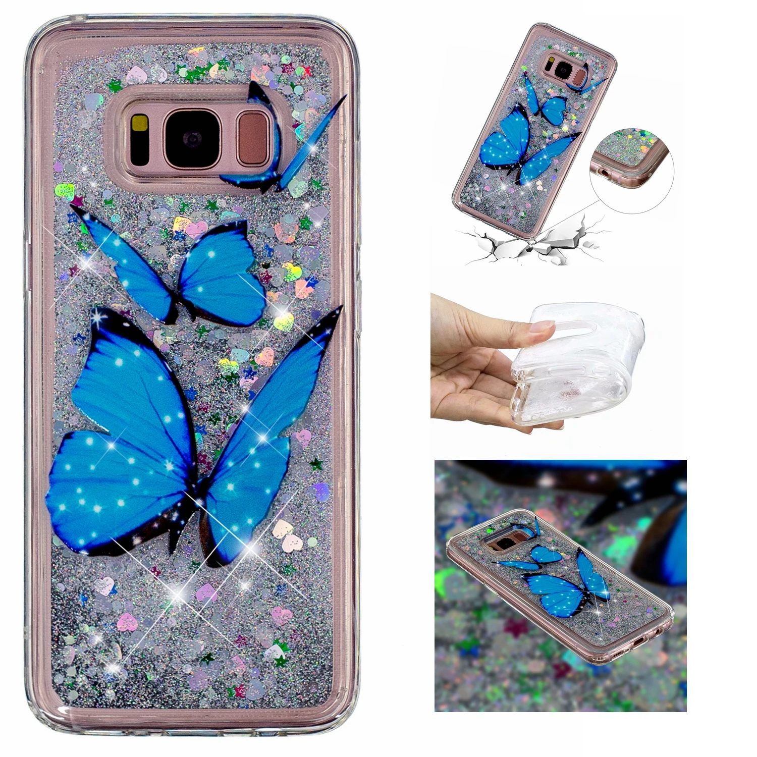 Силиконовый мягкий ТПУ чехол для Samsung Galaxy S8 S 8 G950 G950FD G950F Жидкостная динамика SM-G950FD