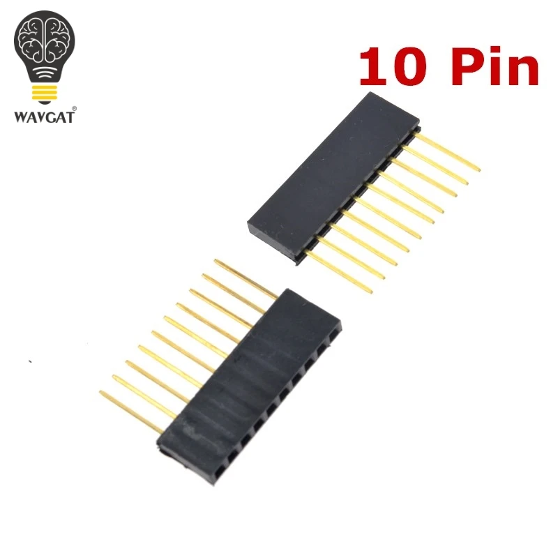 Специальный гнездовой коннектор PC104 50 шт./лот длинный 2 54 интервала 1*10/10P Pin 11 мм |