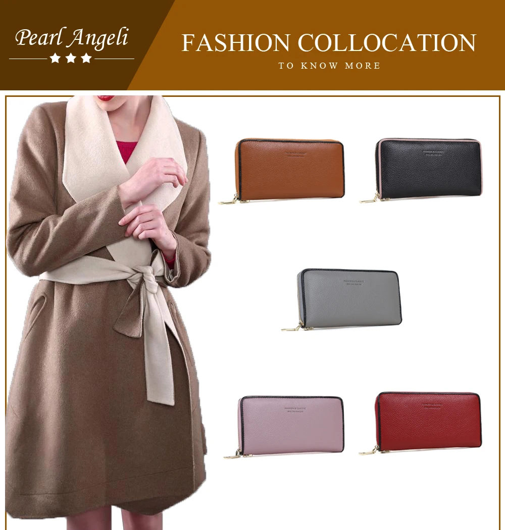 Pearl Angeli, женский, RFID, блокирующий, мужской кошелек из натуральной кожи, слот для карт, держатель для фото, карман для паспорта, карман для монет, Carteira Feminina