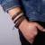 4 шт./компл. этнические плетеные кожаные браслеты и браслеты для женщин многослойный браслет винтажный браслет ручной работы мужские ювелирные изделия - изображение