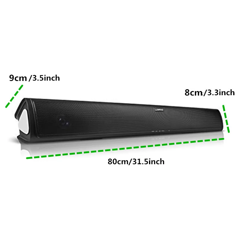 LONPOO Sounbar Динамик 60 Вт Bluetooth 4 0 ТВ Саундбар с сабвуфером для оптическое стерео s