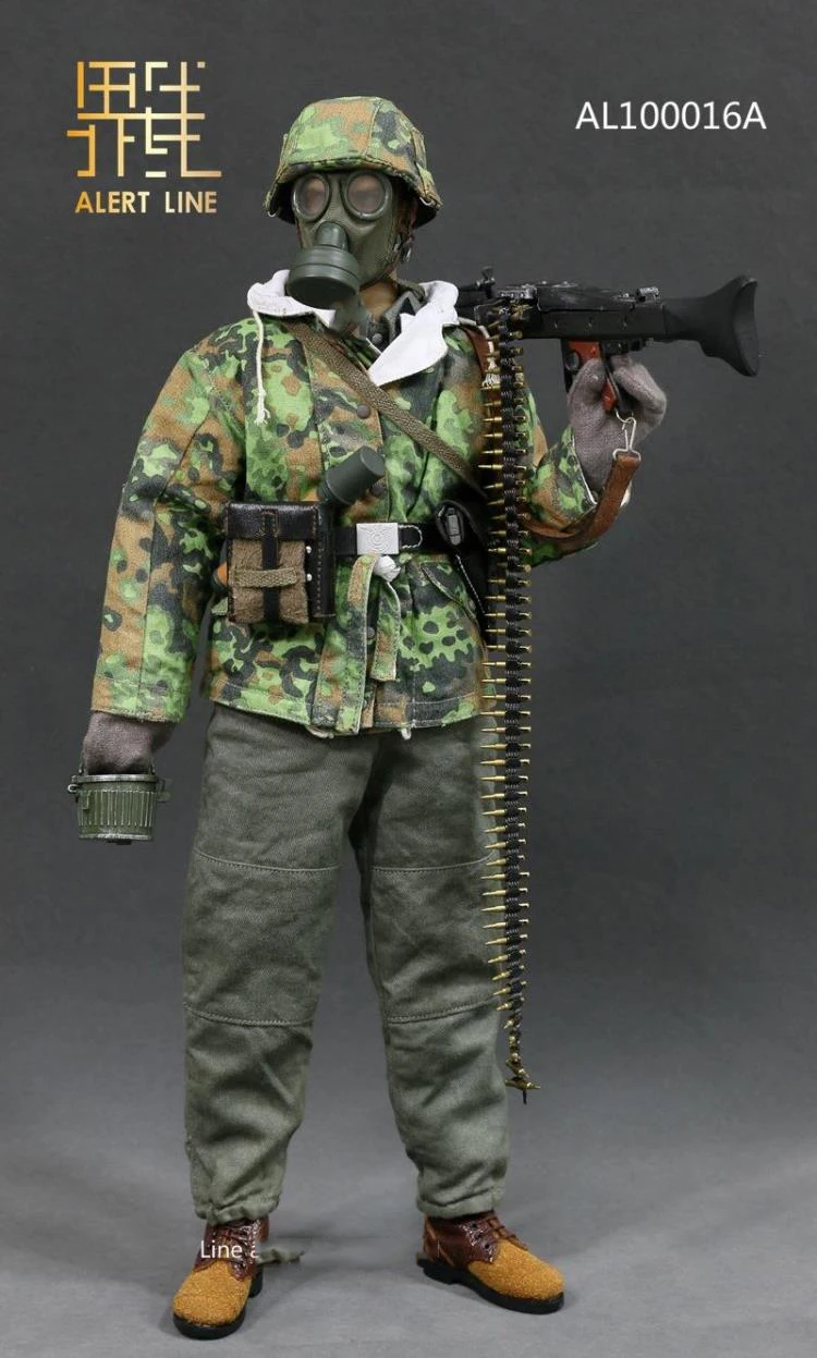 1/6 весы мужская одежда аксессуары AL100016A Второй мировой войны Германия SS MG42 пулеметный Набор Модель для 1" Солдат фигурка