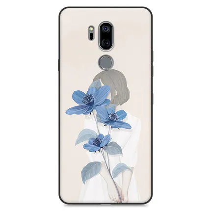 A5 Полное покрытие для LG G7 тонкий Q чехол для LG G7 ThinQ G710 девушка цветок окрашенные мягкий TPU оболочка для LG G7 G 7 Чехол G7ThinQ чехол для телефона s - Цвет: A5