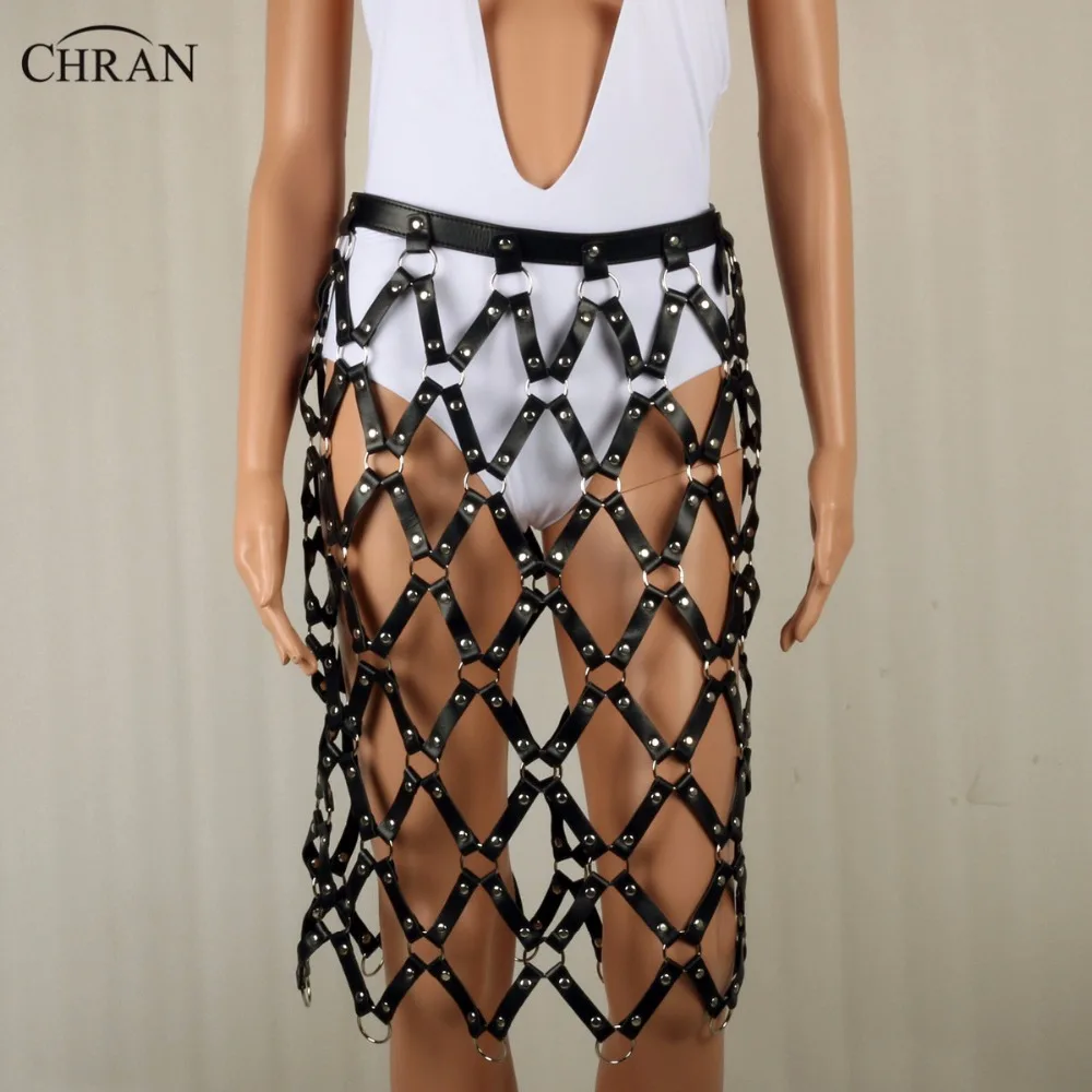 Женское кожаное бондажное белье Chran Пляжная цепочка с бахромой сетчатый пояс