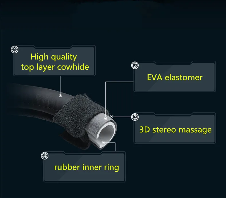 Высококачественный кожаный чехол на руль автомобиля летние универсальные